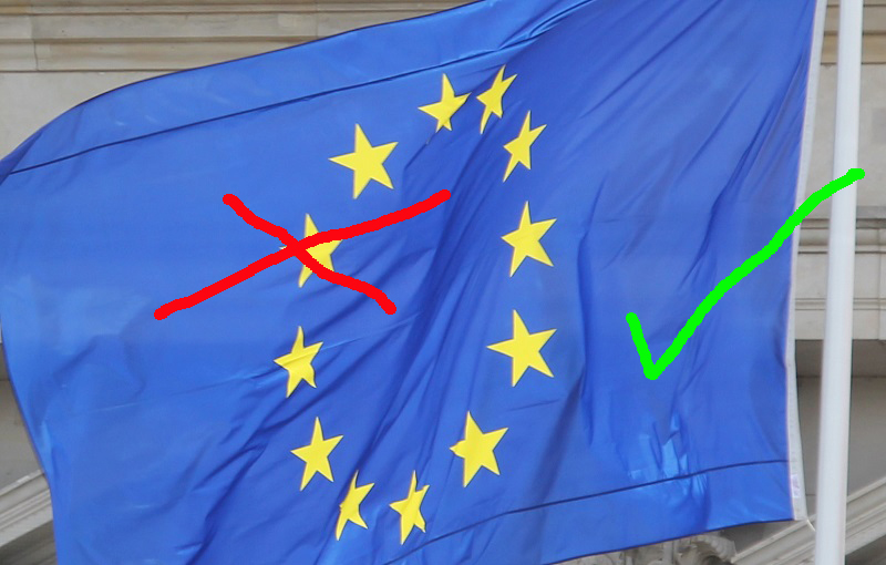 EU-Flagge ohne GB