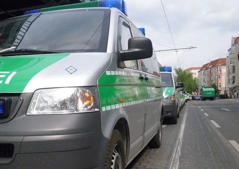 Polizei bei Demonstration