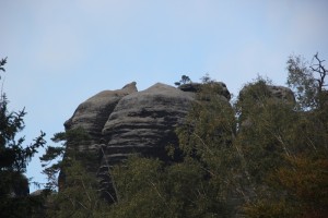 Ausblick auf Felsformationen Elbsandsteingebirge