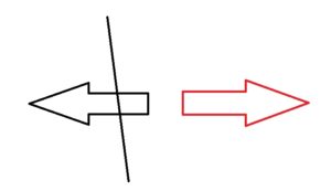 Links rechts Demokratie als Strich