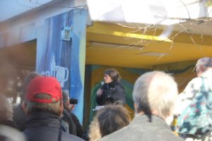 Aufstehen Demo SPD Zentrale Rede ehemalige Krankenpflegerin