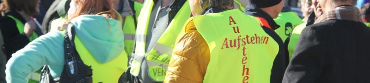 Aufstehen Demo Solidarität mit Gelbwesten in Frankreich Aufstehen Demo 16-Februar-2019 Berlin Potsdamer Platz 13