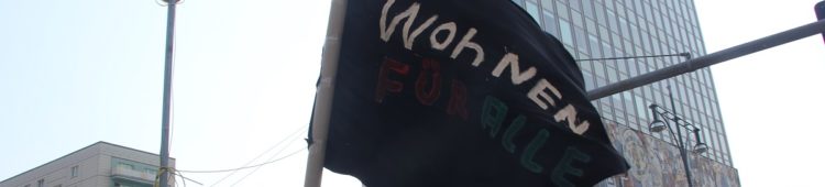 CDU legt sich für Immobilienhaie ins Zeug Demoschild 14 Mietenwahnsinn Demo April 2019