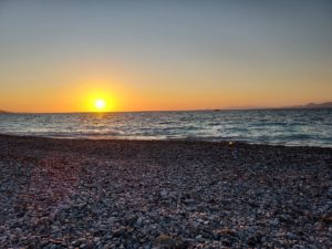 Sonnenuntergang Westkueste Rhodos