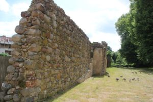 Mauerreste Wasserburg Rheinsberg und Gaense