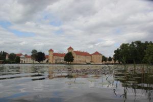 Wasserrosen im See vor Schloss Rheinsberg