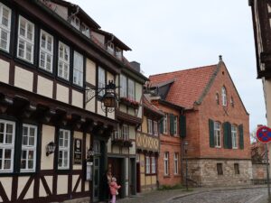 Altstadt Quedlinburg Fachwerk und Steinhäuser